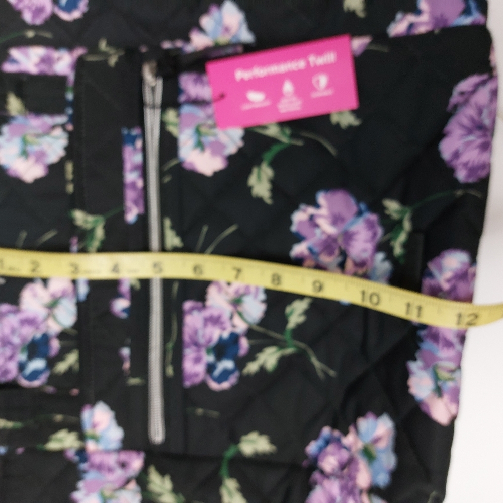 Vera Bradley Performance Twill Large Tote Floating Plum Pansies - Picture 5 of 5